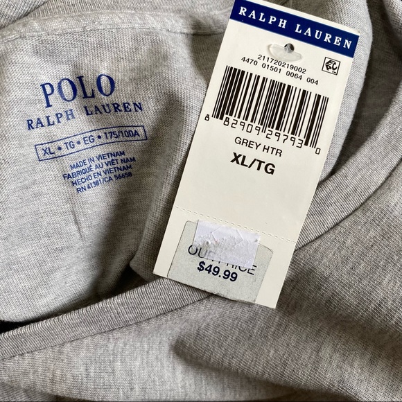 Polo Ralph Lauren Heather Grey Logo Tee - Picture 4 of 5